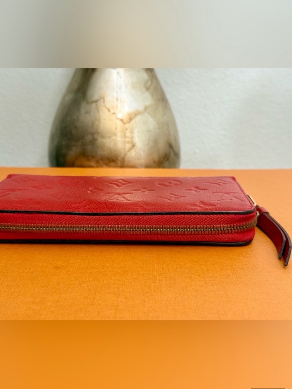 Louis Vuitton Red Monogram Empreinte Zip-Around Wallet - Picture 2 of 5